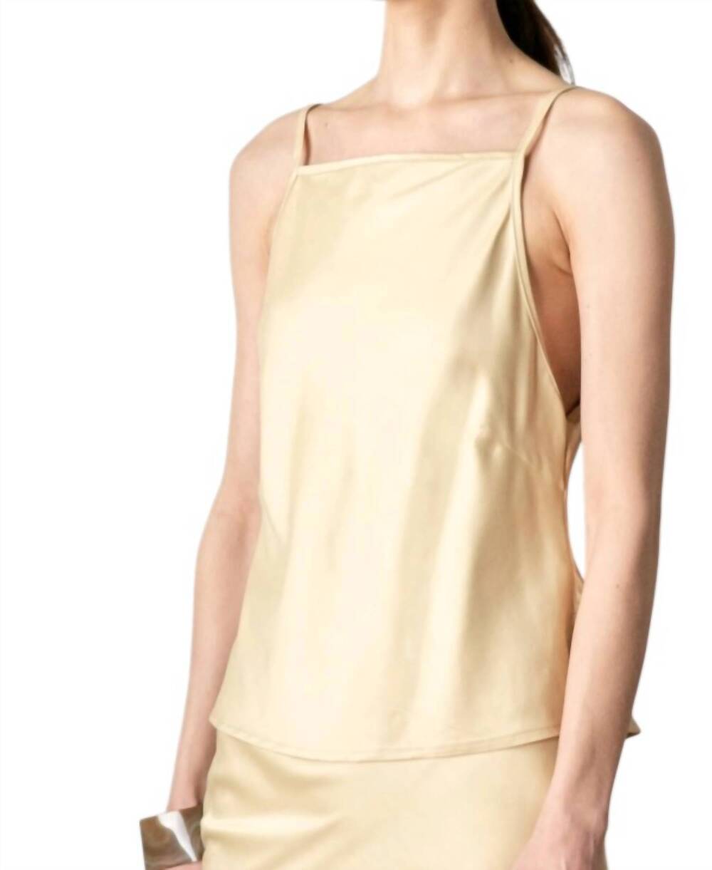 NEW ANEMOS gisele bias cut top in tan